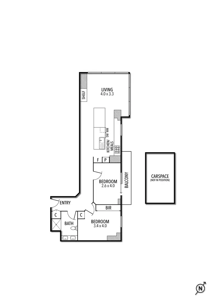 Floorplan of Homely apartment listing, 605/31 Spring Street, Melbourne VIC 3000