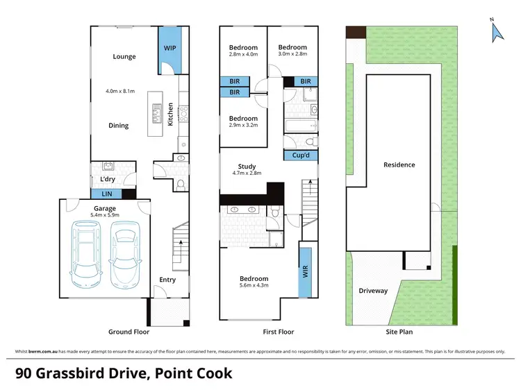 Floorplan of Homely house listing, 90 Grassbird Drive, Point Cook VIC 3030