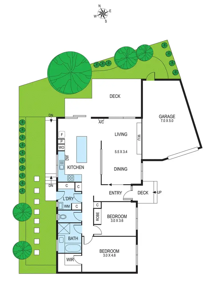 Floorplan of Homely villa listing, 2/48 Pasadena Crescent, Bentleigh East VIC 3165