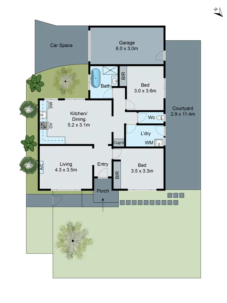 Floorplan of Homely unit listing, 1/28 Francis Street, Clayton VIC 3168
