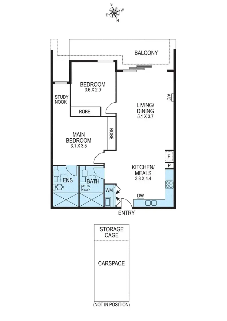 Floorplan of Homely apartment listing, 208/6 Dart Street, Highett VIC 3190