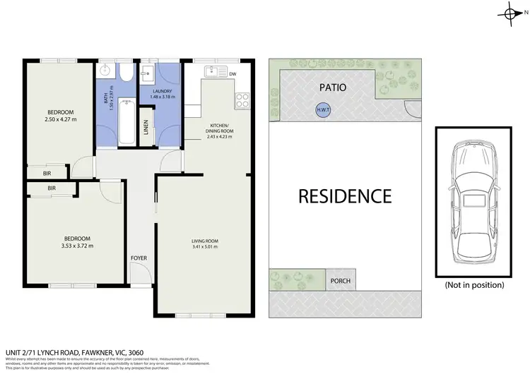 Floorplan of Homely unit listing, 2/71 Lynch Road, Fawkner VIC 3060