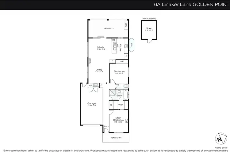 Floorplan of Homely house listing, 6A Linaker Lane, Golden Point VIC 3350