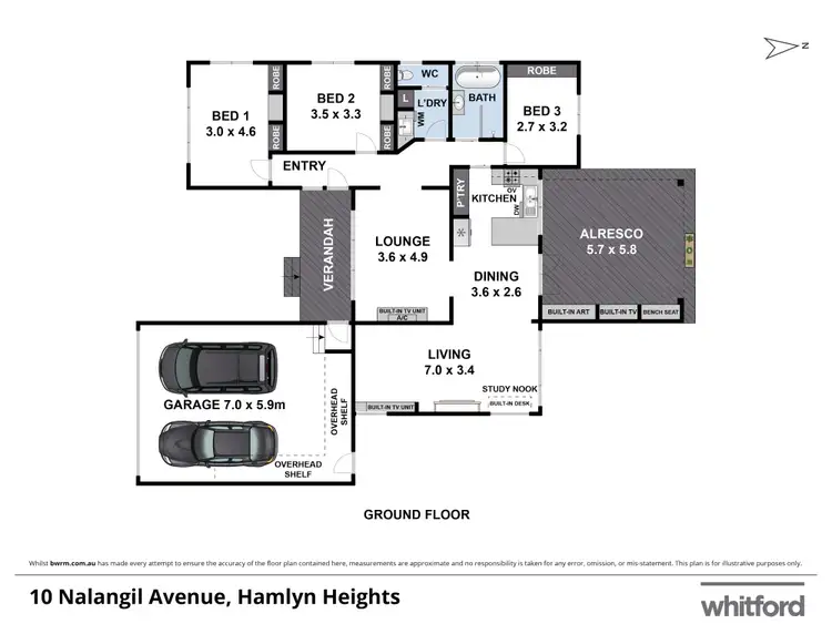 Floorplan of Homely house listing, 10 Nalangil Avenue, Hamlyn Heights VIC 3215