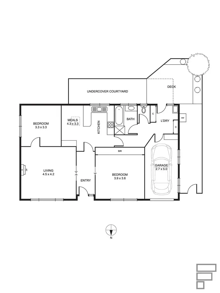 Floorplan of Homely apartment listing, 1/10 Rosedale Avenue, Glen Huntly VIC 3163