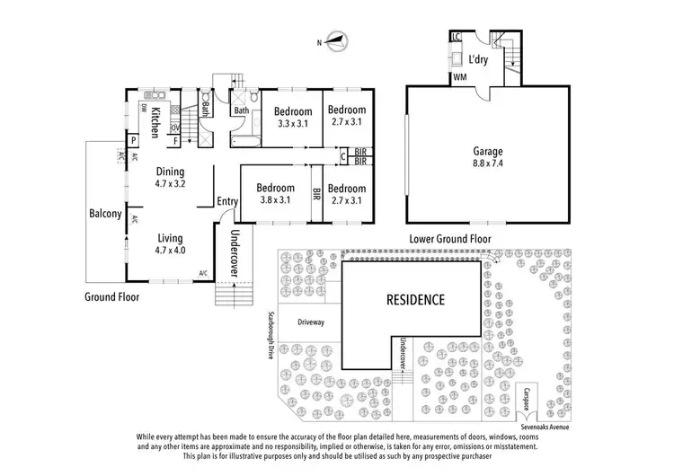 Floorplan of Homely house listing, 34 Sevenoaks Avenue, Heidelberg VIC 3084