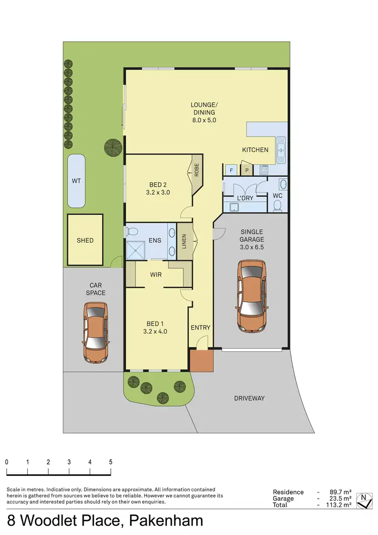 Floorplan of Homely unit listing, 8 Woodlet Place, Pakenham VIC 3810
