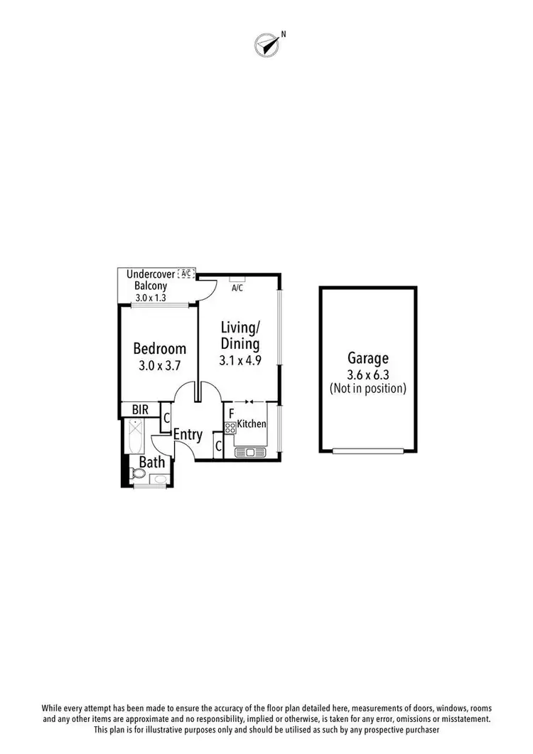Floorplan of Homely apartment listing, 1/83 Yarra Street, Heidelberg VIC 3084