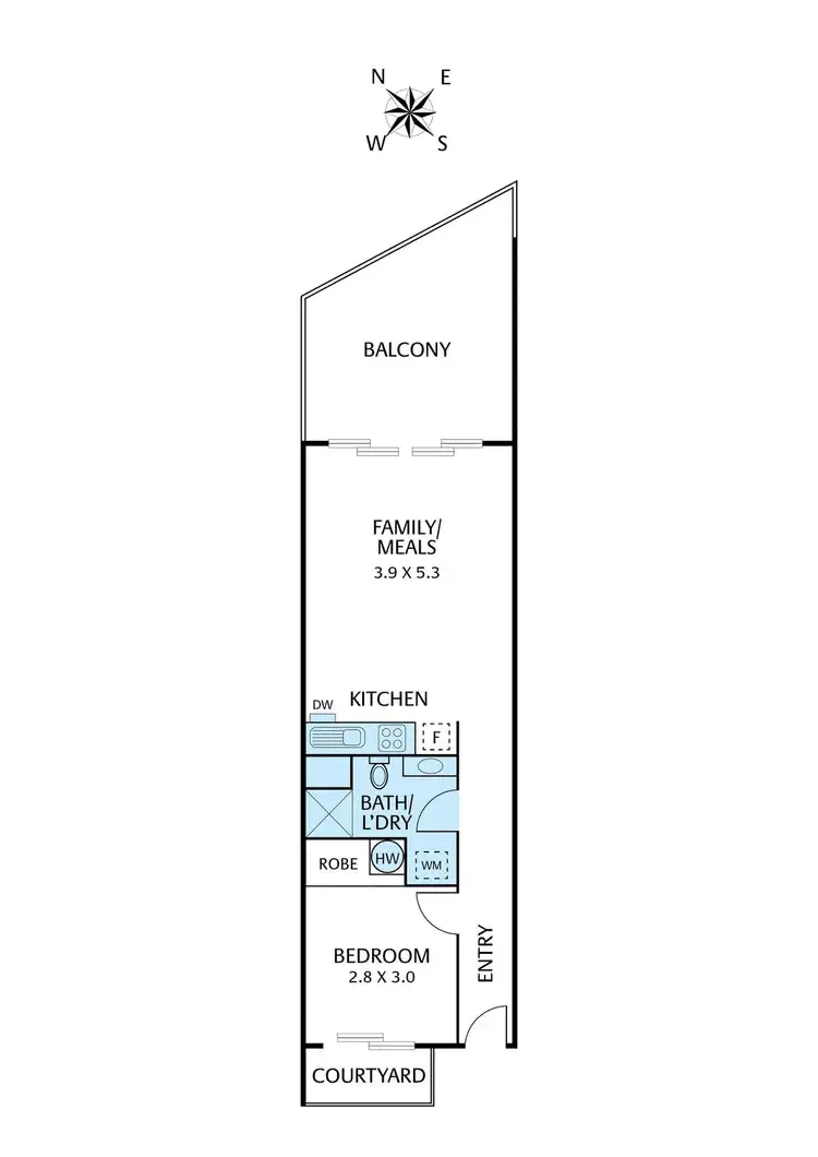 Floorplan of Homely apartment listing, 4/40 Rosanna Road, Heidelberg VIC 3084