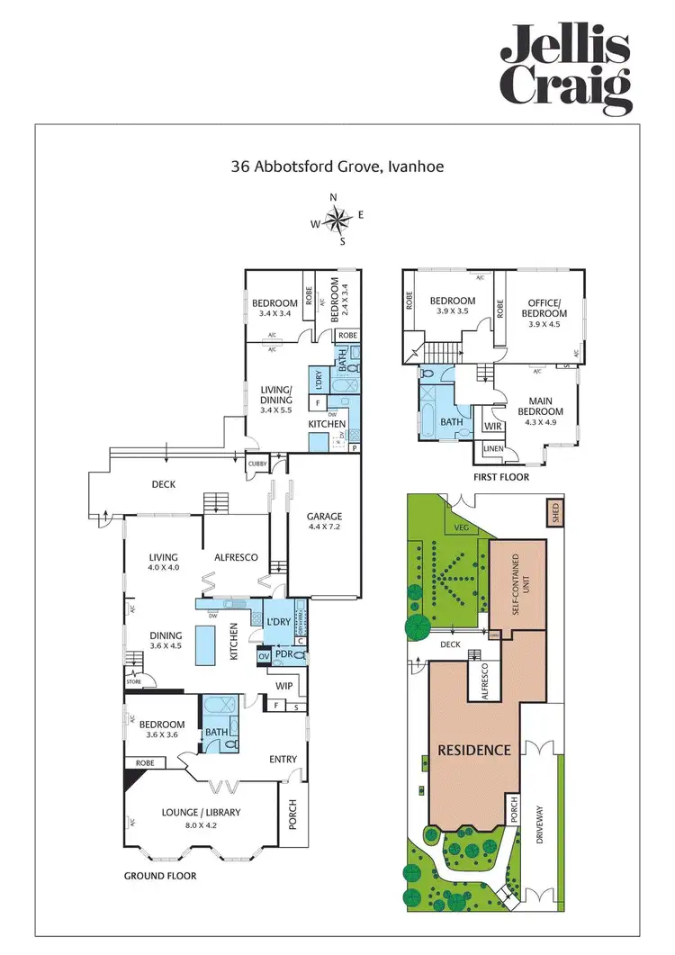 Floorplan of Homely house listing, 36 Abbotsford Grove, Ivanhoe VIC 3079