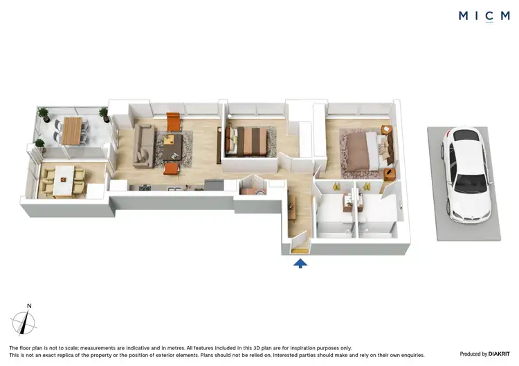 Floorplan of Homely apartment listing, 3002/35 Spring Street, Melbourne VIC 3000