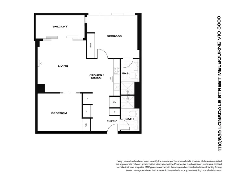 Floorplan of Homely apartment listing, 1110/639 Lonsdale Street, Melbourne VIC 3000