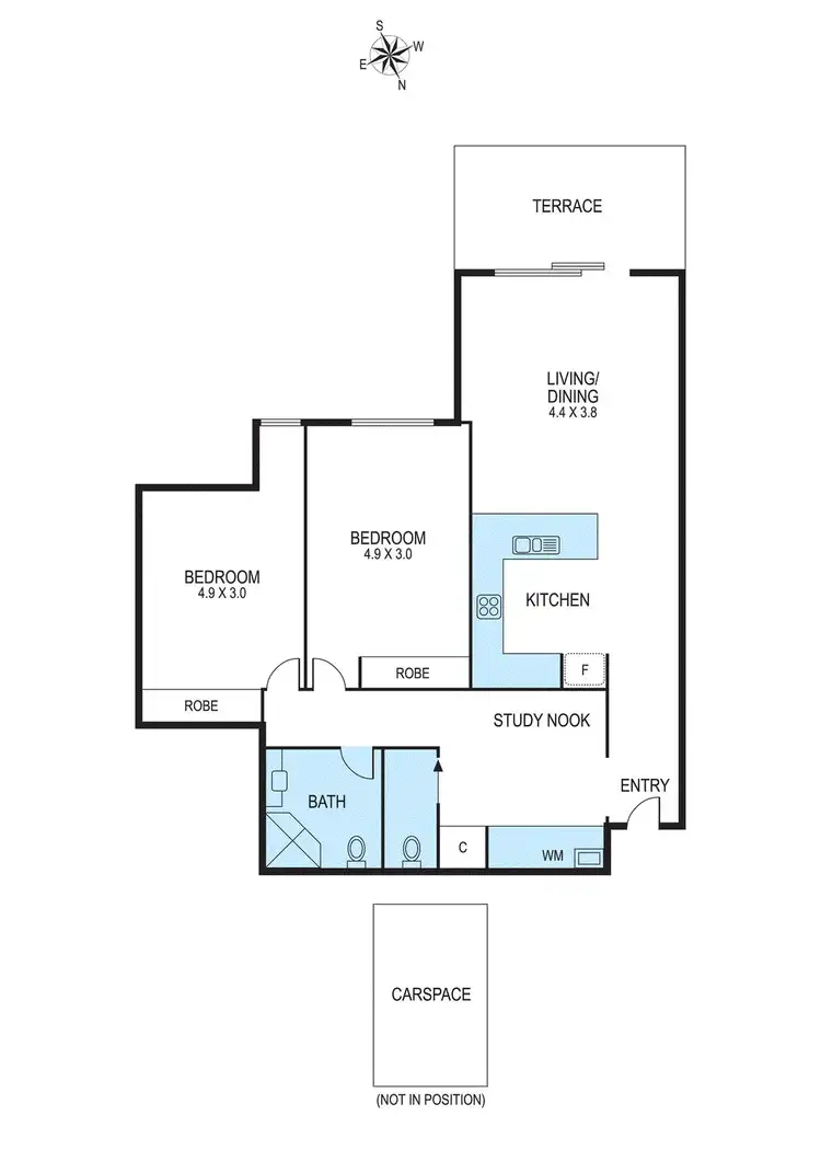 Floorplan of Homely apartment listing, 25/76 East Boundary Road, Bentleigh East VIC 3165