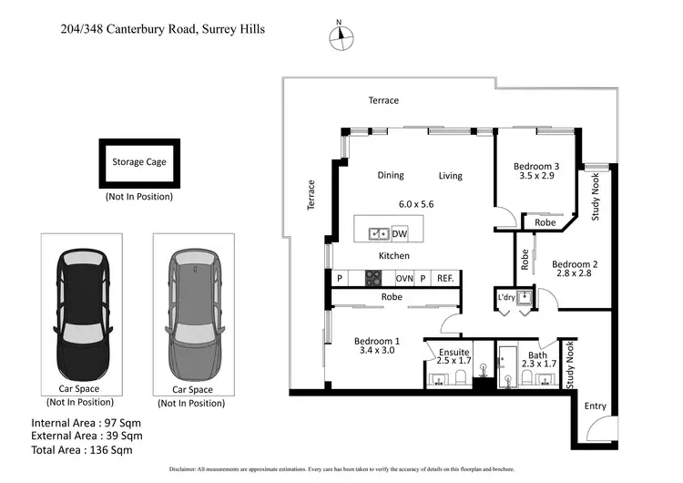 Floorplan of Homely apartment listing, 204/348 Canterbury Road, Surrey Hills VIC 3127