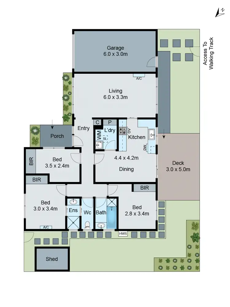 Floorplan of Homely unit listing, 2/2 Cunningham Place, Oakleigh South VIC 3167