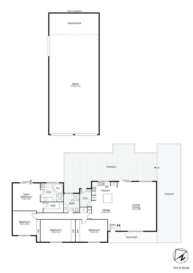 Floorplan of Homely house listing, 7 Meadow Court, Delacombe VIC 3356
