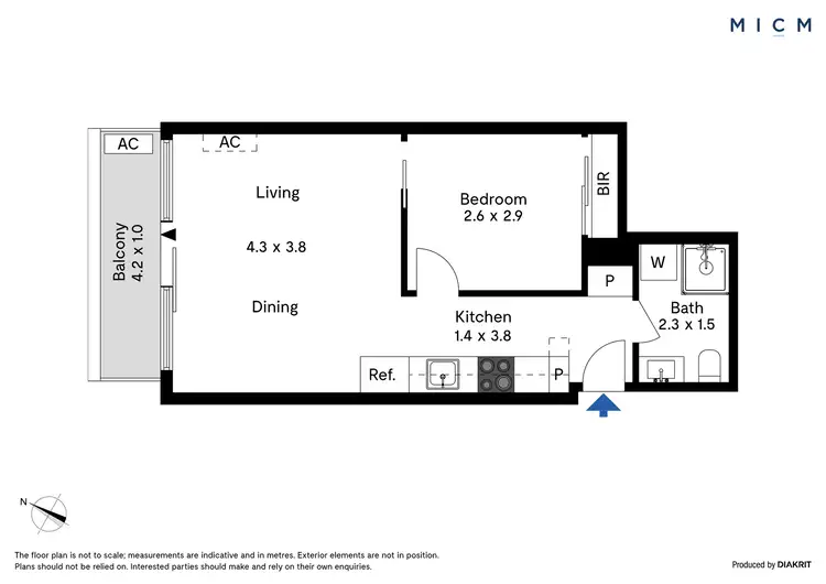 Floorplan of Homely apartment listing, 3302/5 Sutherland Street, Melbourne VIC 3000