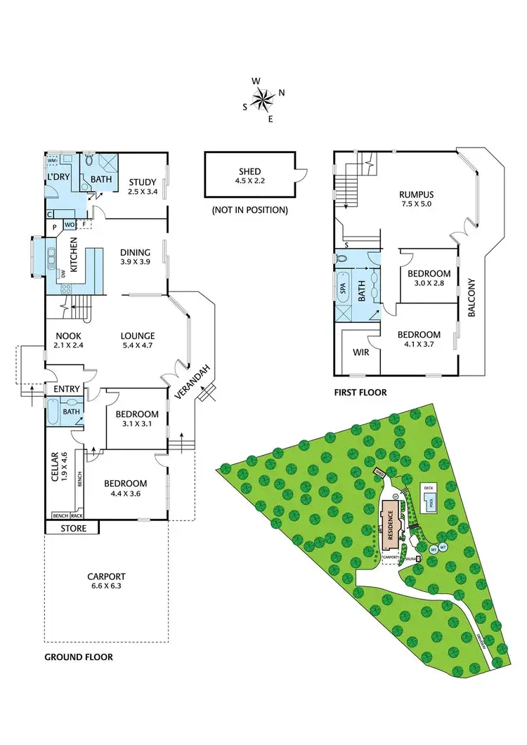 Floorplan of Homely house listing, 5 Yarra River Court, North Warrandyte VIC 3113