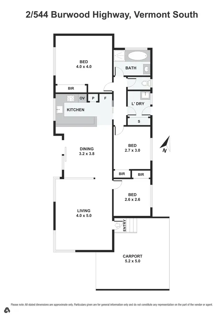 Floorplan of Homely unit listing, 2/544 Burwood Highway, Vermont South VIC 3133