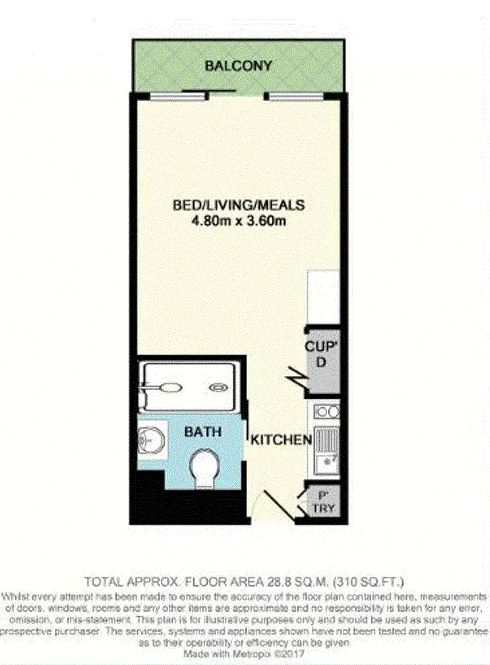 Floorplan of Homely apartment listing, 2411/181 ABeckett Street, Melbourne VIC 3000