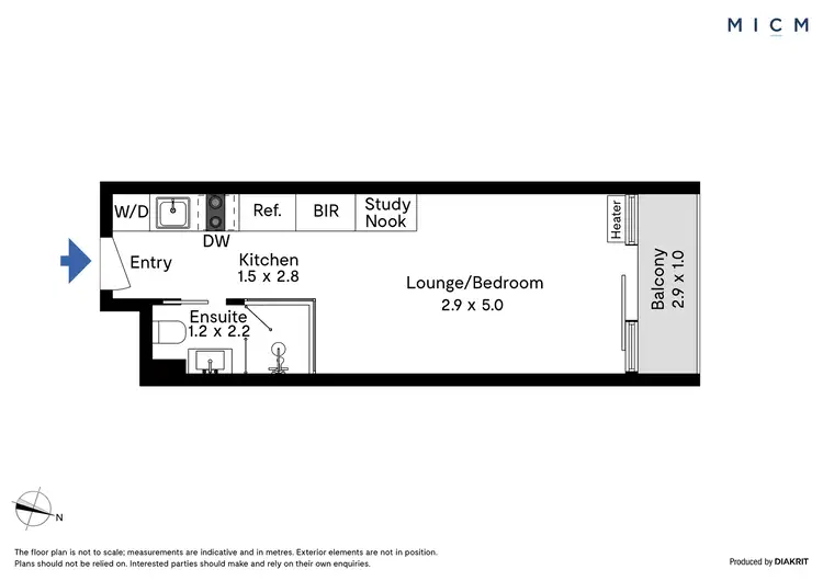Floorplan of Homely apartment listing, 2110/181 ABeckett Street, Melbourne VIC 3000
