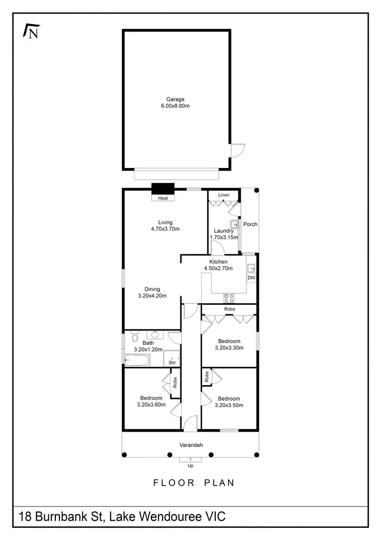Floorplan of Homely house listing, 18 Burnbank Street, Lake Wendouree VIC 3350