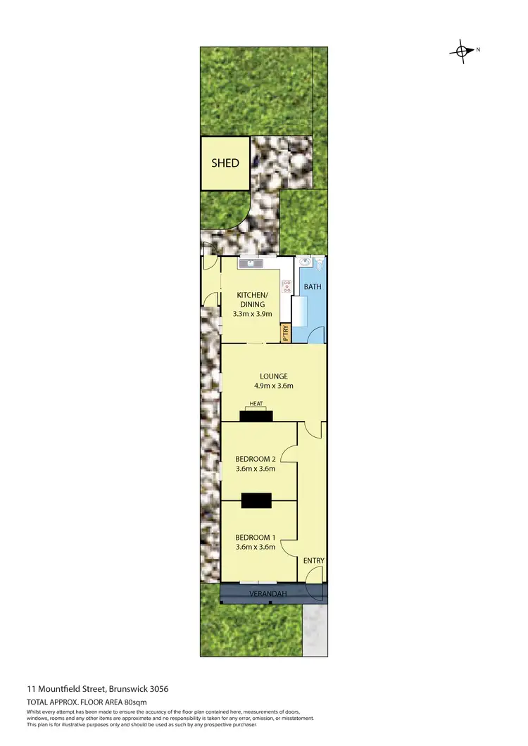 Floorplan of Homely house listing, 11 Mountfield Street, Brunswick VIC 3056