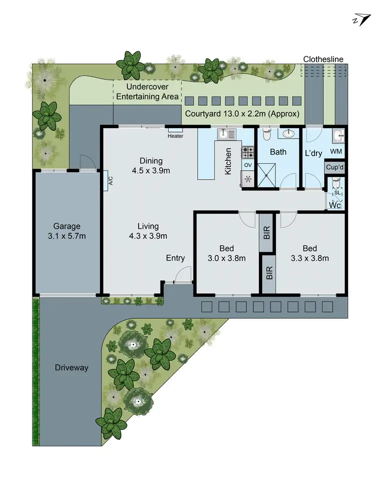 Floorplan of Homely unit listing, 2/17 Lilac Street, Bentleigh East VIC 3165