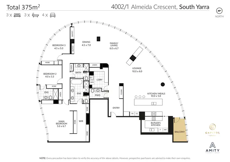 Floorplan of Homely apartment listing, 4002/1 Almeida Crescent, South Yarra VIC 3141