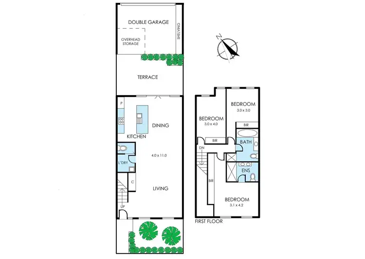 Floorplan of Homely townhouse listing, 9 Primrose Avenue, Cheltenham VIC 3192