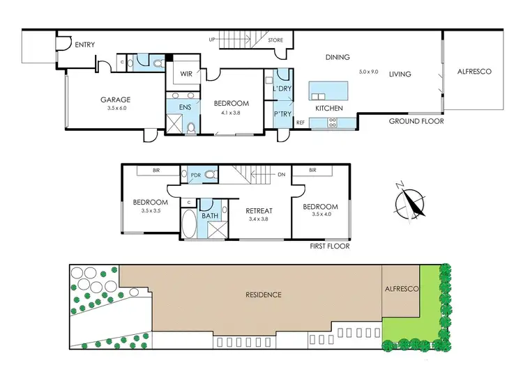 Floorplan of Homely townhouse listing, 10A Tilley Street, Cheltenham VIC 3192