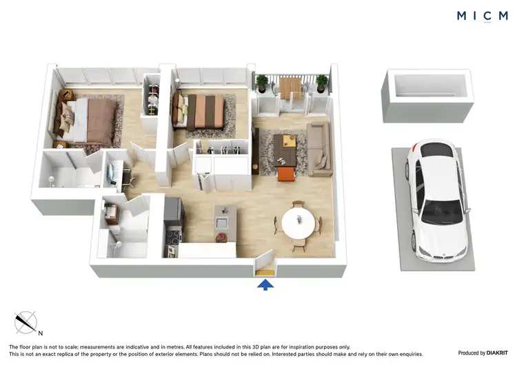 Floorplan of Homely apartment listing, 3411/560 Lonsdale Street, Melbourne VIC 3000