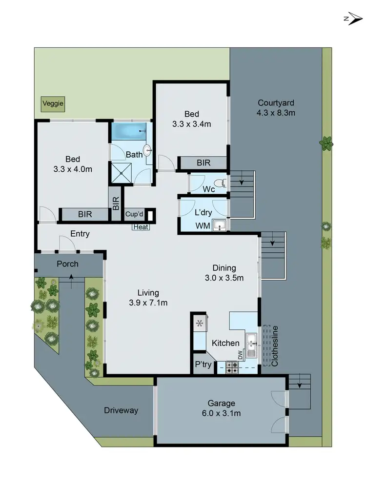 Floorplan of Homely unit listing, 2/495 Waverley Road, Mount Waverley VIC 3149
