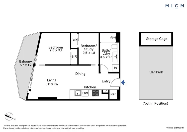 Floorplan of Homely apartment listing, 1207E/42-48 Balston Street, Southbank VIC 3006
