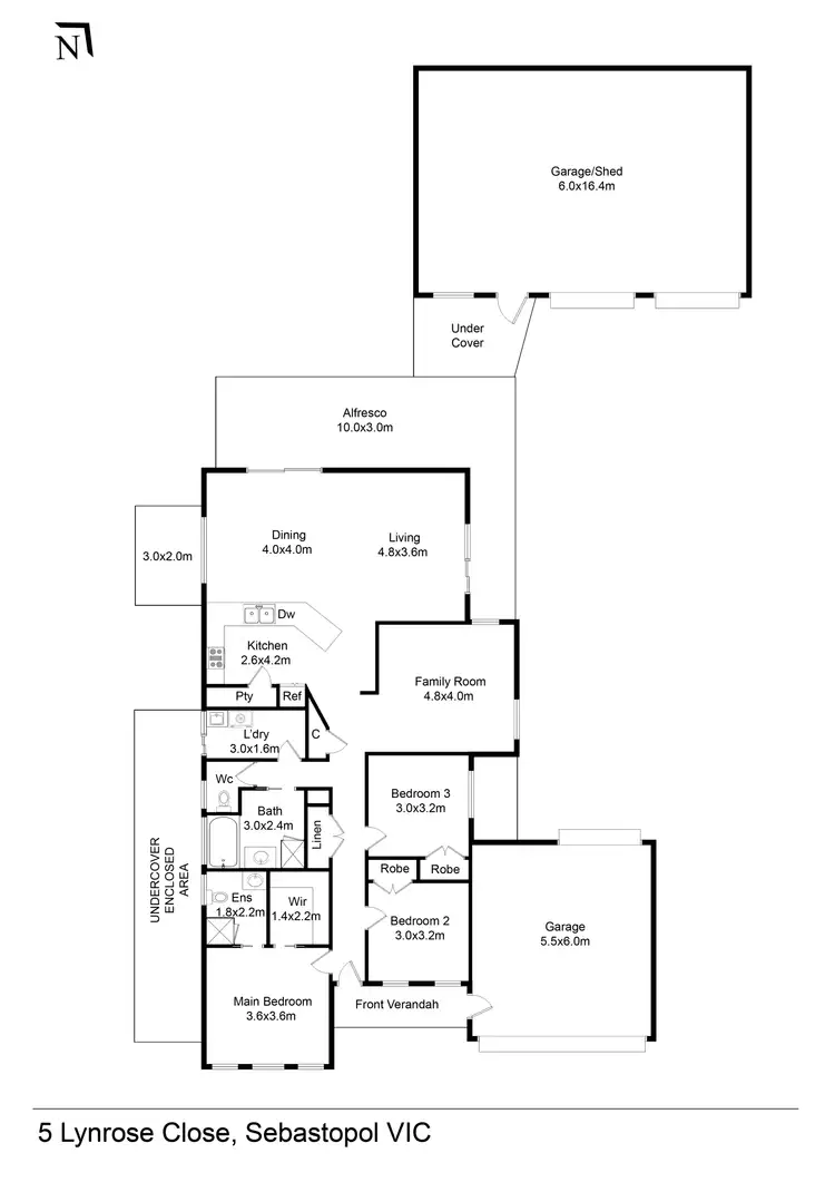 Floorplan of Homely house listing, 5 Lynrose Close, Sebastopol VIC 3356
