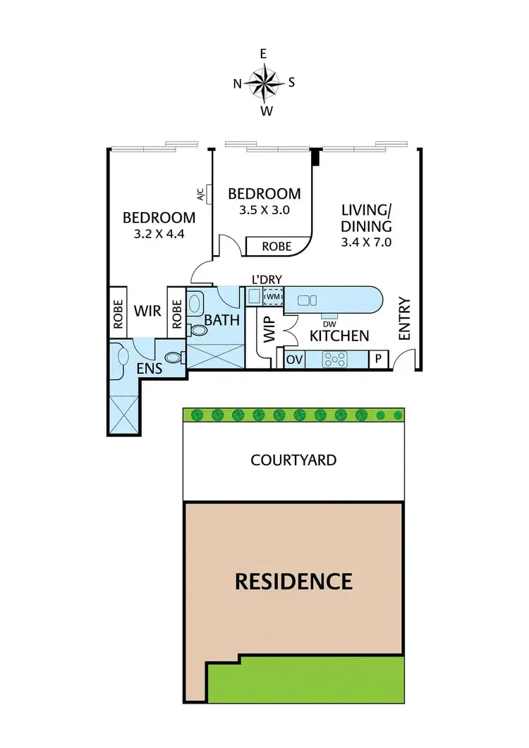 Floorplan of Homely apartment listing, G02/91 Darebin Street, Heidelberg VIC 3084