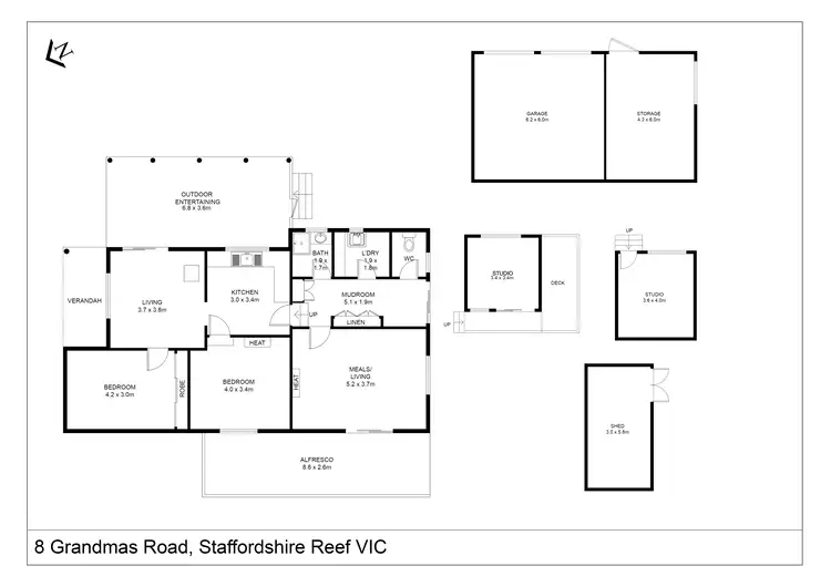 Floorplan of Homely house listing, 8 Grandmas Road, Staffordshire Reef VIC 3351