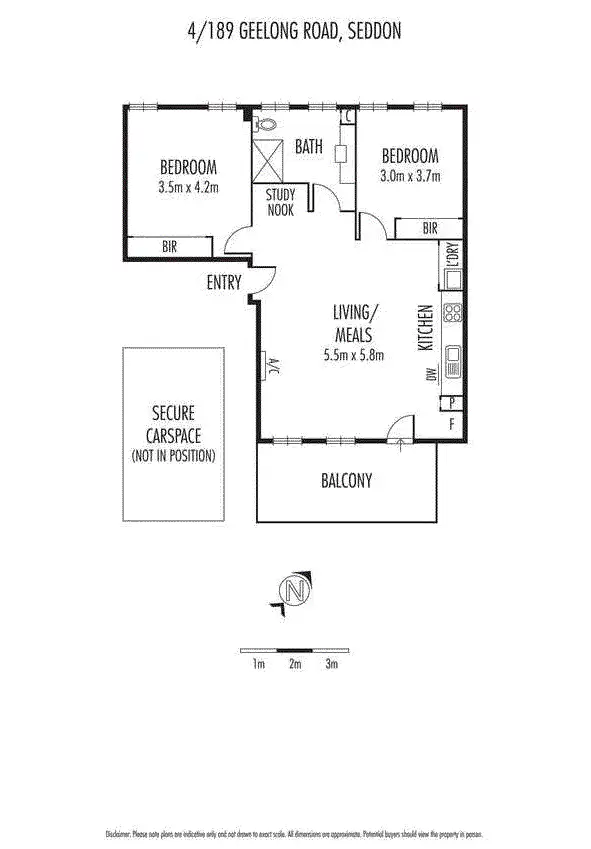 Floorplan of Homely apartment listing, 4/189 Geelong Road, Seddon VIC 3011