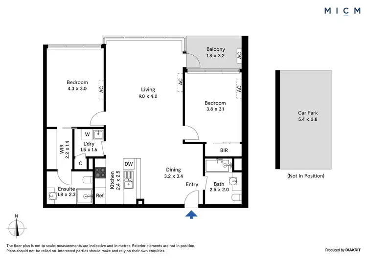 Floorplan of Homely apartment listing, 1101/28 Bank Street, South Melbourne VIC 3205