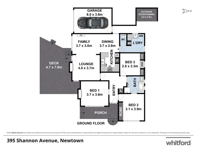 Floorplan of Homely house listing, 395 Shannon Avenue, Newtown VIC 3220