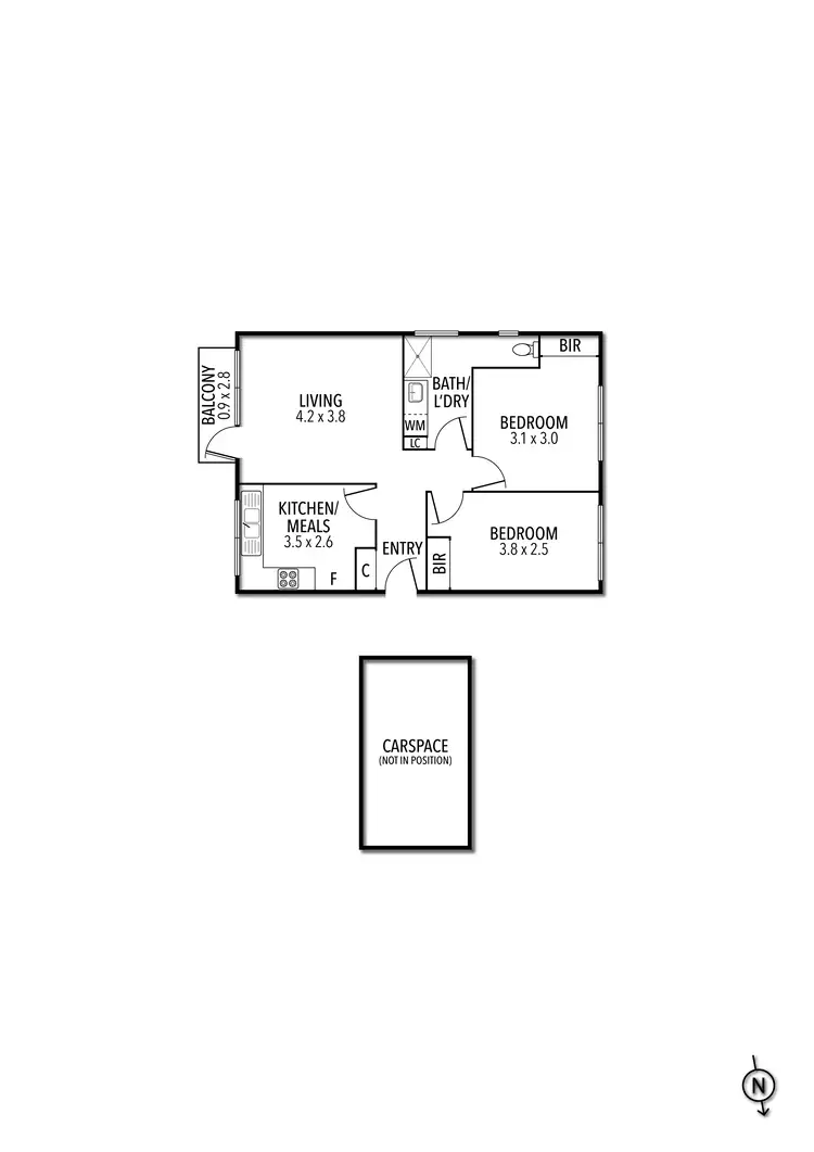 Floorplan of Homely unit listing, 3/27 Roseberry Street, Ascot Vale VIC 3032
