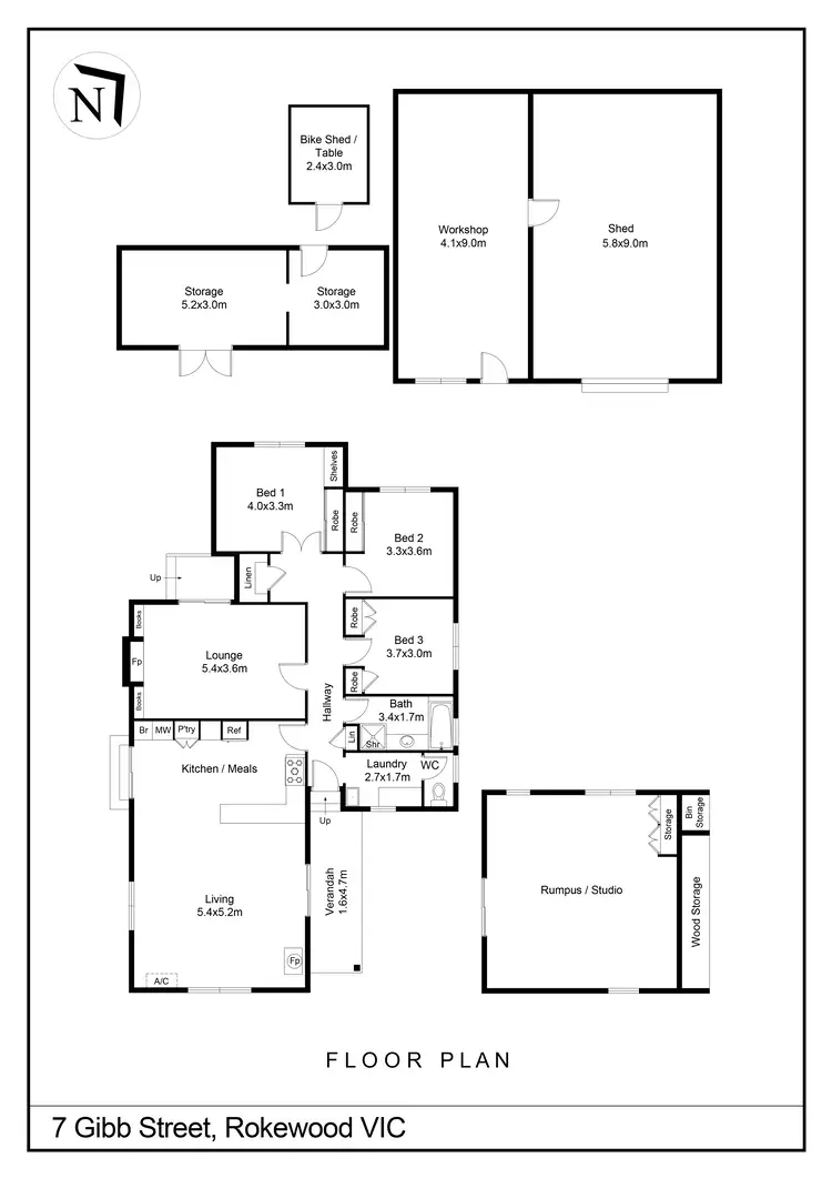 Floorplan of Homely house listing, 7 Gibb Street, Rokewood VIC 3330