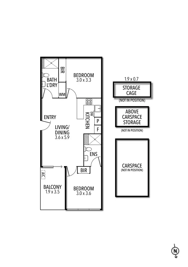 Floorplan of Homely apartment listing, 120/37-43 Breese Street, Brunswick VIC 3056