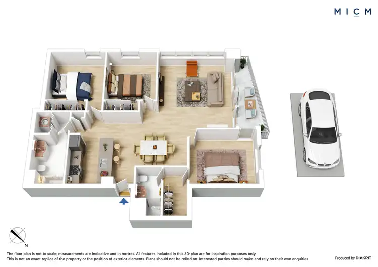 Floorplan of Homely apartment listing, 69/99 Whiteman Street, Southbank VIC 3006