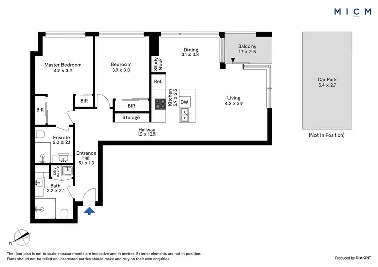 Floorplan of Homely apartment listing, 2007/100 Harbour Esplanade, Docklands VIC 3008