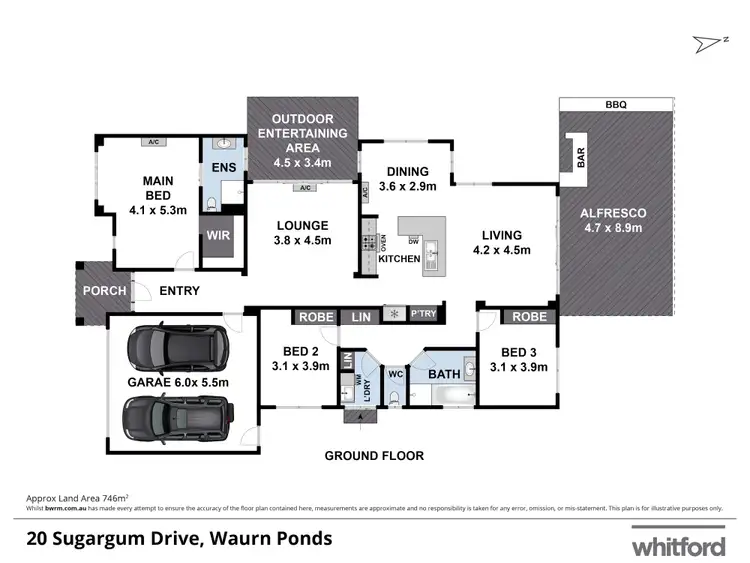 Floorplan of Homely house listing, 20 Sugargum Drive, Waurn Ponds VIC 3216