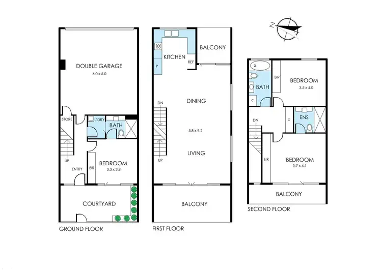 Floorplan of Homely townhouse listing, 16 Chicquita Circuit, Mentone VIC 3194