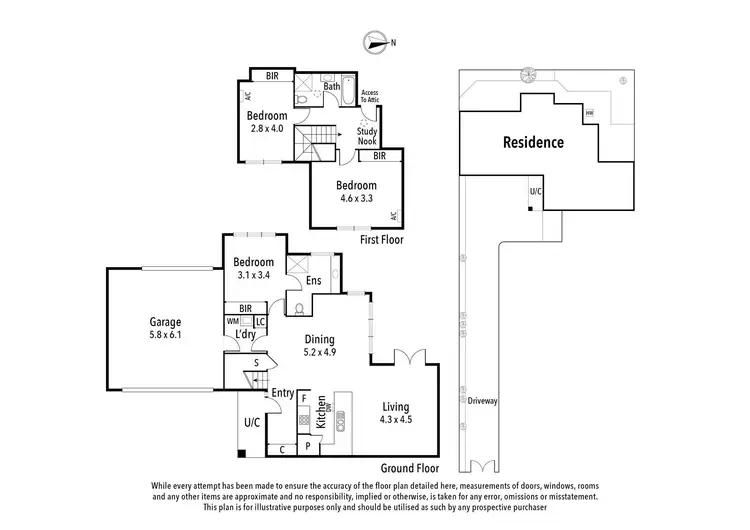 Floorplan of Homely townhouse listing, 185 Cape Street, Heidelberg VIC 3084