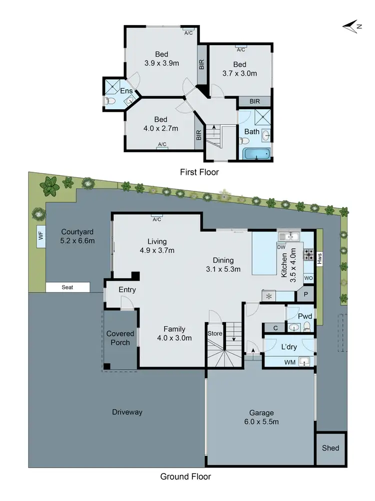 Floorplan of Homely townhouse listing, 2/14 McLochlan Street, Mount Waverley VIC 3149