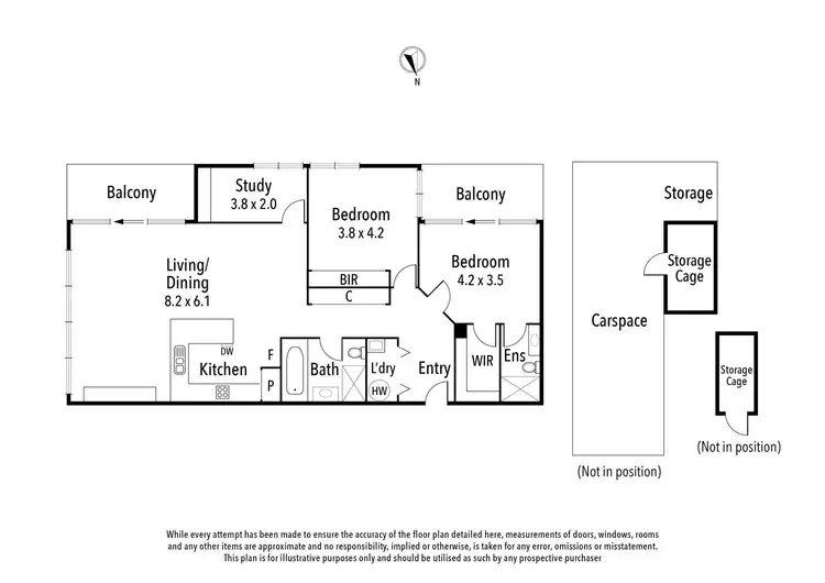 Floorplan of Homely apartment listing, 404/3 Kiernan Avenue, Ivanhoe VIC 3079